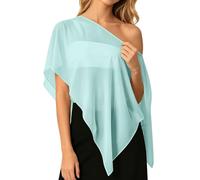 Générique Châle Étole en Mousseline de Soie Léger Cape Poncho Ample De Mariage D’été Soirée Femme Mariée Demoiselle d'honneur