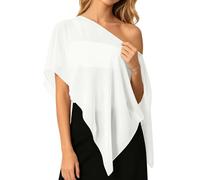 Générique Châle Étole en Mousseline de Soie Léger Cape Poncho Ample De Mariage D’été Soirée Femme Mariée Demoiselle d'honneur