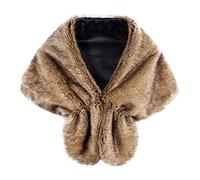 Générique Châle Étole Fourrure De Femme Mariage Écharpe Cape sur Robe de Soirée Mariée 1920s Gatsby Flapper Fête Costume pour l'hiver Extérieur Intérieur