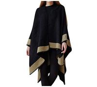 Générique Chale Femme Châle Pour Poncho Polaire Élégante Echarpe Bleu Marine Ponchos Et Capes Fausse Fourrure Hiver Chaud Pluie Mariage Veste Interieur Cape Manteau Sherpa Long Écharpe Léopard