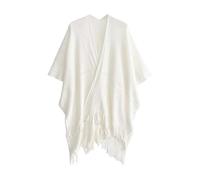 Générique Chale Femme Hiver Chaud, Châle tricoté Long et élégant avec Pompons décoratifs Cape d'extérieur Confortable pour Toutes