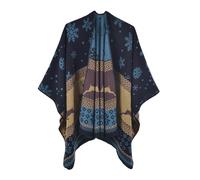 Générique Chale Femme Laine Châles Uni Manteau Fausse Fourrure Poncho Plaid Gilet Hiver Chaud Pour Cérémonies Pluie Impermeable Polaire Châle D'hiver Noël Foulard Noel