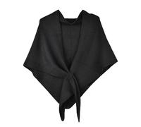 Générique Châle Pashmina for Femmes, Châles Tricotés en Laine Et Cachemire Haut D'épaule Pull Cape Écharpe Triangulaire(Whiteblack)