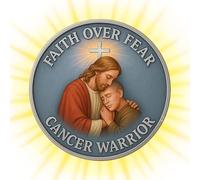 Générique Challenge Coin, Faith Over Fear Coin, 1.18 inches Commemorative Detailed Medallion Collection for Enthusiasts, Adults, Home, Men, Women, Spiritual Support Fans, Multicolor