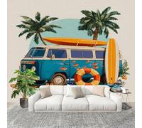 Générique Chambre salon Papier Peint Photo 250x175 cm Plage Camping-Car Vacances ThèMe Personnalisé 3D HD Panoramique Papier Peint Beige Résistant Aux UV Inodore Lmperméable Fresque Murale