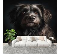 Générique Chambre salon Papier Peint Photo 350x256 cm Animaux Chiens Portraits Personnalisé 3D HD Panoramique Papier Peint Noir Résistant Aux UV Inodore Lmperméable Fresque Murale