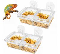 Générique Chameleon Feeding Bowl Transparent Suction Cup Wall Mounted Dish | Transparent Wall-mounted Feeding Bowl With Suction Cup Provides Secure, Convenient Feeding For Chameleons And Reptiles.