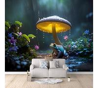 Générique Champignon Papier Peint Intissé 400×280cm Grenouille Des Forêts Rêveuse Papier Peint Panoramique 3D XXL Poster Mural Salon Chambre Salle à Manger Chambre d'Enfant Décoration Murale