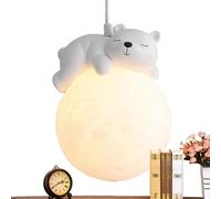 Générique Chandelier animal - luminaire pendentif, chevet de chambre, petites lampes | Pendre de balle blanche lait, 3d Lumière suspendue, éclairage de chambre à coucher pour pour la salle d'étude de
