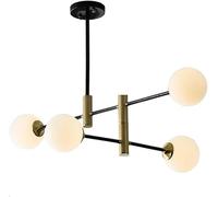 Générique Chandelier Industrial Rustic Ceiling Light Fixtures Semi Flush Mount Pendant Compatible with Dining Room Bedroom Living, Luminaires intérieur