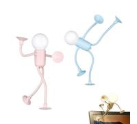 Générique Changeable Shape Funny Sportsman Night Light, Suction Cup Bendable Desk Table Lamp, Home Ornaments for Bedroom, Bathroom, Corridor, Kitchen (A1+A3)