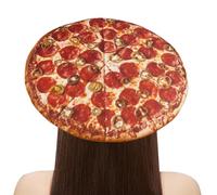 Générique Chapeau à pizza drôle, chapeau à pizza - qui est un de costume de pizza, un fou, des décorations de fête à pizza confortables et drôles pour les accessoires de costumes d'Halloween