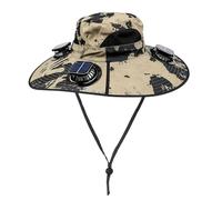 Générique Chapeau À Ventilateurs Solaires - Couvre-Chef Anti-3 Vitesses,Large Bord Renforcé par Fil Métallique Chapeau Ventilé Solaire,pour Femmes Hommes Plage Estivale Camping Pêche