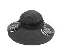 Générique Chapeau à visière de Ventilateur - Refroidissement Rechargeable par USB, Mini Ventilateurs à 3 Vitesses, Pare- en Polyester Respirant, Bloc UV, Couvre-tête à Bord réglable, dispositifss