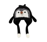 Générique Chapeau Animal | Bonnet Souple et Doux à l'Effigie du Pingouin - Couvre-chef animal équipé d'oreillettes - Pour Fille Garçon Vacances Pêche Camping