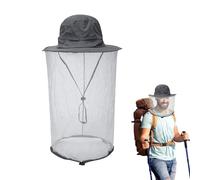 Générique Chapeau Anti-Mouches avec Filet | Chapeau de Pêche et de avec Protection en Moustiquaire - Protection Cervicale Respirante en Maille Anti-UV pour Escalade Camping Pique-Nique Activités