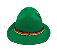 Générique Chapeau bavarois Fedora,Tyrol Oktoberfest chapeau, chapeau traditionnel avec plumes, aspect feutre, Femme & Homme, Taille unique,pour Couvre-Chef de déguisement de fête,fête populaire