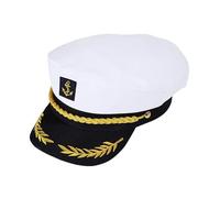 Générique Chapeau Capitaine - 56-60cm Casquette | Adulte Été Rétro Plat Militaire - Accessoire Capitaine Marine | Casquette Élégante Cosplay