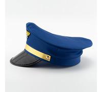 Générique Chapeau Capitaine Pilote - Pièce Marine Adulte, Casquette Cosplay | Chapeaux Amiral Pour Hommes Femmes Déguisement Halloween Fête Accessoire Uniforme Aviation Vol Costume Système Outil Kit