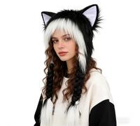 Générique Chapeau Chat Mignon En Doudou - Accessoire De Tête Pour Fête Et Cosplay - Bonnet À Oreilles De Chat Pour Les Femmes Pendant L'Hiver | Pour Voyage, Maison, Femmes, Amis, Famille Et Adultes