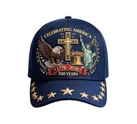 Générique Chapeau,Couvre-Chef Souvenir Brodé aux Couleurs du Drapeau Américain,250e Souvenir de Casquette Patriotique - pour Hommes, Jeunes, Travail, Golf, Quotidien, Accessoire Photo
