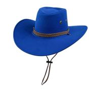 Générique Chapeau Cowboy Daim Chapeau Britannique Western Couvre Chef Homme Femme Accessoire Rancher(BU1, M)