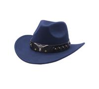 Générique Chapeau Cowboy Denim et Cuir pour Femmes et Hommes Style Occidental Rétro avec Boucle de Ceinture Large Bord pour Ranch, Fêtes et Tenue Western 2026