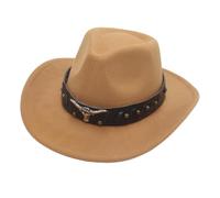 Générique Chapeau Cowboy Femme Homme Western Jazz Noir Pirate Cowboy Chapeaux Fedora à Large Bord Le Rancher Costume de Cowgirl Soleil d'équitation
