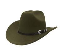Générique Chapeau Cowboy Plat Chapeau Britannique Chapeau Noir Couvre Chef Style Européen(Green, M)