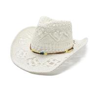 Générique Chapeau Cowboy Western Femme Chapeau Paille Homme Cow Boy Casquette Velours Femme Borsalino Pliable de Cowboy Strass Westerne Accessoire Fete Adulte Rose