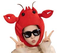 Générique Chapeau d'Animal,Déguisement Drôle Rouge Vif Cartoon,Chapeau de Fête sur le Thème du Déguisement - Pour Filles Amis Famille Scène Représentation et Anniversaire Cosplay Événement