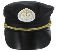 Générique Chapeau de Capitaine Noir pour Garçon et Filles, 100% Coton, Taille Junior, Accessoire Costume Marin pour Cosplay et Spectacle, Fête Costumée et Animations Nautiques