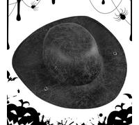 Générique Chapeau de Capitaine Pirate - Tricorne en Cuir - Couvre Chef de Costume pour Spectacle sur Scène Rassemblement Familial Mascarade Performance Théâtrale Halloween Cosplay Pièces de Théâtre