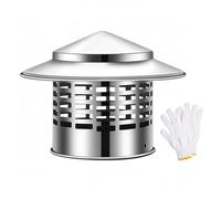 Générique Chapeau De Cheminée en Acier Inoxydable/Capot De Tuyau De Fumée | Capot Anti-Pluie Anti-Vent, Pour Tuyau De Fumée Poêle à Bois, Conduit D'évacuation Extérieur