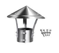Générique Chapeau De Cheminée Pare Acier Inoxydable Chapeau Conduit De FuméE Ø 80mm- 300mm Capot De Cheminée avec Protection Contre Les Oiseaux(220mm/8.7in)