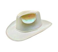 Générique Chapeau De Cowboy À LED, Chapeau De Cowboy Lumineux Pour Femmes Et Hommes, Chapeaux Lumineux À Paillettes Néon, Casquettes De Cowboy Tendance Pour Fêtes D'Halloween Disco
