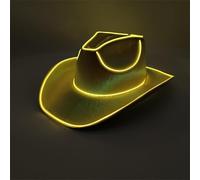 Générique Chapeau De Cowboy À LED, Chapeau De Cowboy Lumineux Pour Femmes Et Hommes, Chapeaux Lumineux À Paillettes Néon, Casquettes De Cowboy Tendance Pour Fêtes D'Halloween Disco
