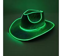 Générique Chapeau De Cowboy À LED, Chapeau De Cowboy Lumineux Pour Femmes Et Hommes, Chapeaux Lumineux À Paillettes Néon, Casquettes De Cowboy Tendance Pour Fêtes D'Halloween Disco