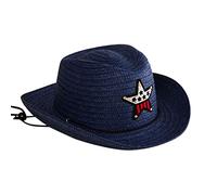 Générique Chapeau de Cowboy d’été en Paille Naturelle, Casquette de Plage à Large Bord, Chapeau léger et aéré, Casquette décontractée pour Enfants Filles et garçons de 2 à 6 Ans