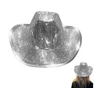 Générique Chapeau de Cowboy Disco Paillettes Scintillantes Boule Réfléchissante