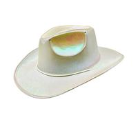 Générique Chapeau De Cowboy LED Éclairage Réglable (3 Modes - EVA - Ø37x33cm) - Alimentation 2xAA - Accessoire Festif Pour Concerts/Déguisements