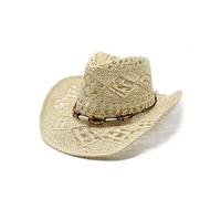 Générique Chapeau de Cowboy Paille Femme Grand Chapeau Paille Homme Casquette Velours Femme Cloche Annee 20 Cowboy avec Cordon XXL Rigolo Adulte Cow Boy Deguisement Brun