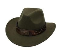 Générique Chapeau de Cowboy pour Femme et Homme Couleur Unie Bordure Chapeau à Large Bord Accessoires Costume de Cowboy pour Adultes et Femmes Western Chapeaux en Feutre