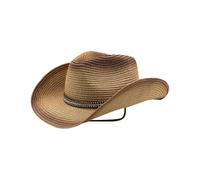 Générique Chapeau de Cowboy pour Femme Fedora Homme Chapeau Mexicain Borsalino Femme Grand de Paille Cow Girl Cowgirl Paillettes Deguisement Cowboy Adulte Boy Blanc