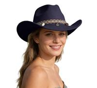 Générique Chapeau de Cowboy Western Style Rancher Classique à Large Bord pour Solaire activités extérieures équitation et Mode Country Tendance