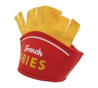 Générique Chapeau de frites, chapeaux de hamburger pour adultes - Bandeaux alimentaires mexicains pour femmes,Nouveauté accessoires drôles Costume Burger chapeau pour femmes adultes frites chapeaux