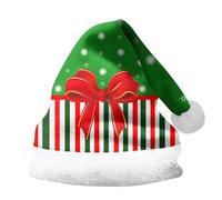 Générique Chapeau De Noel,Chapeau De PèRe NoëL Imprimé avec Revers éPais Unisexe pour Enfants Et Adultes Accessoire De FêTe Festif Casquette Double Face (Dark Blue M)