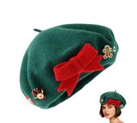 Générique Chapeau de Noël | Chapeau Mode à Nœud Rétro - Bonnet Chaleureux de Noël pour Artistes,Pour Tenue d'Hiver Festive Cosplay Nouvel An et Célébrations