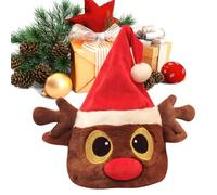 Générique Chapeau de Noël Couvre-chef Chantant Musical Dansant pour Fêtes | Bonnet de Père Noël électrique musical pour la fête du Nouvel An adultes femmes hommes filles garçons