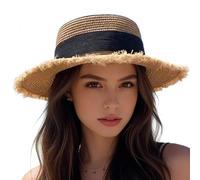 Générique Chapeau de Paille - Casquette visière pour Vacances d'été | Chapeau Vacances à nœud - pour Femme: Trajet, Jardinage, Mariage, fête, croisière, Piscine, mer, Pique-Nique,